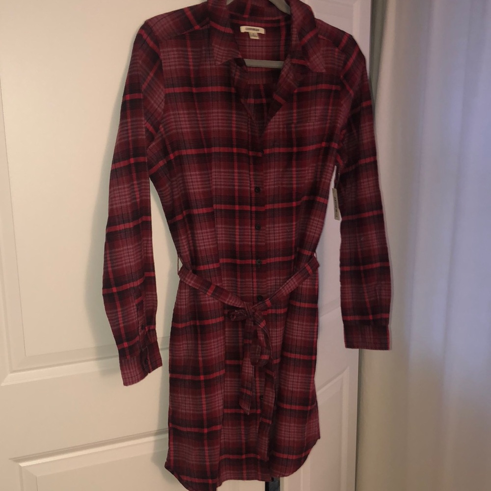 Goodthreads Duster / Dress Flannel‎ Plaid Women’s medium NWT